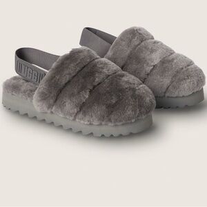 UGG Super Fluff Grey Slippers